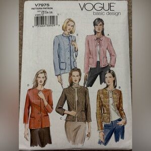 Vogue women's blazer pattern